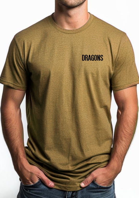 Dragons Full Color Coyote Brown Tee