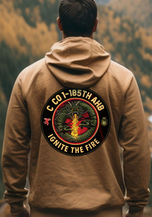 Dragons Full Color Sandstone Hoodie
