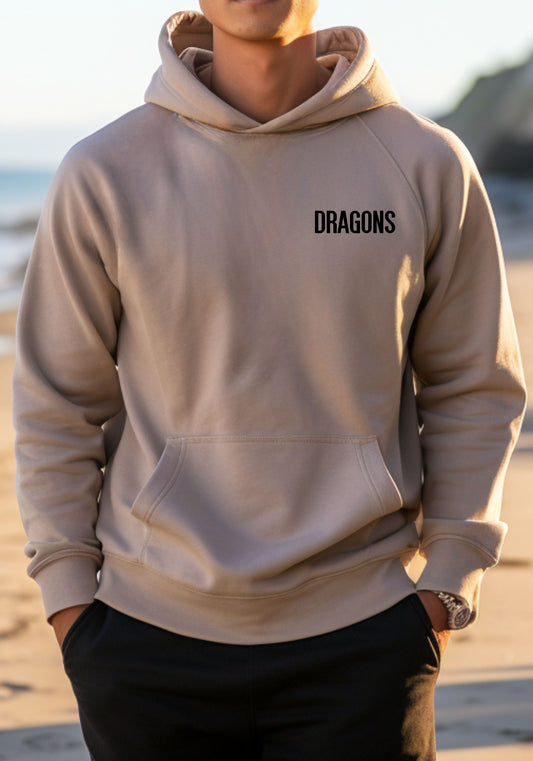 Dragons Full Color Sandstone Hoodie