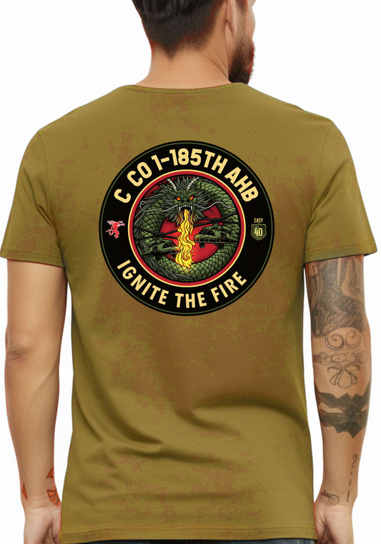 Dragons Full Color Coyote Brown Tee