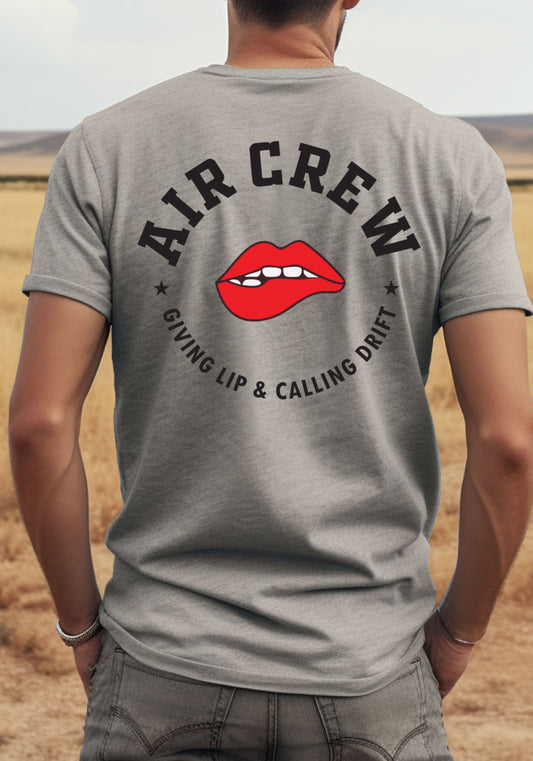 Giving Lip Air Crew Gray Tee