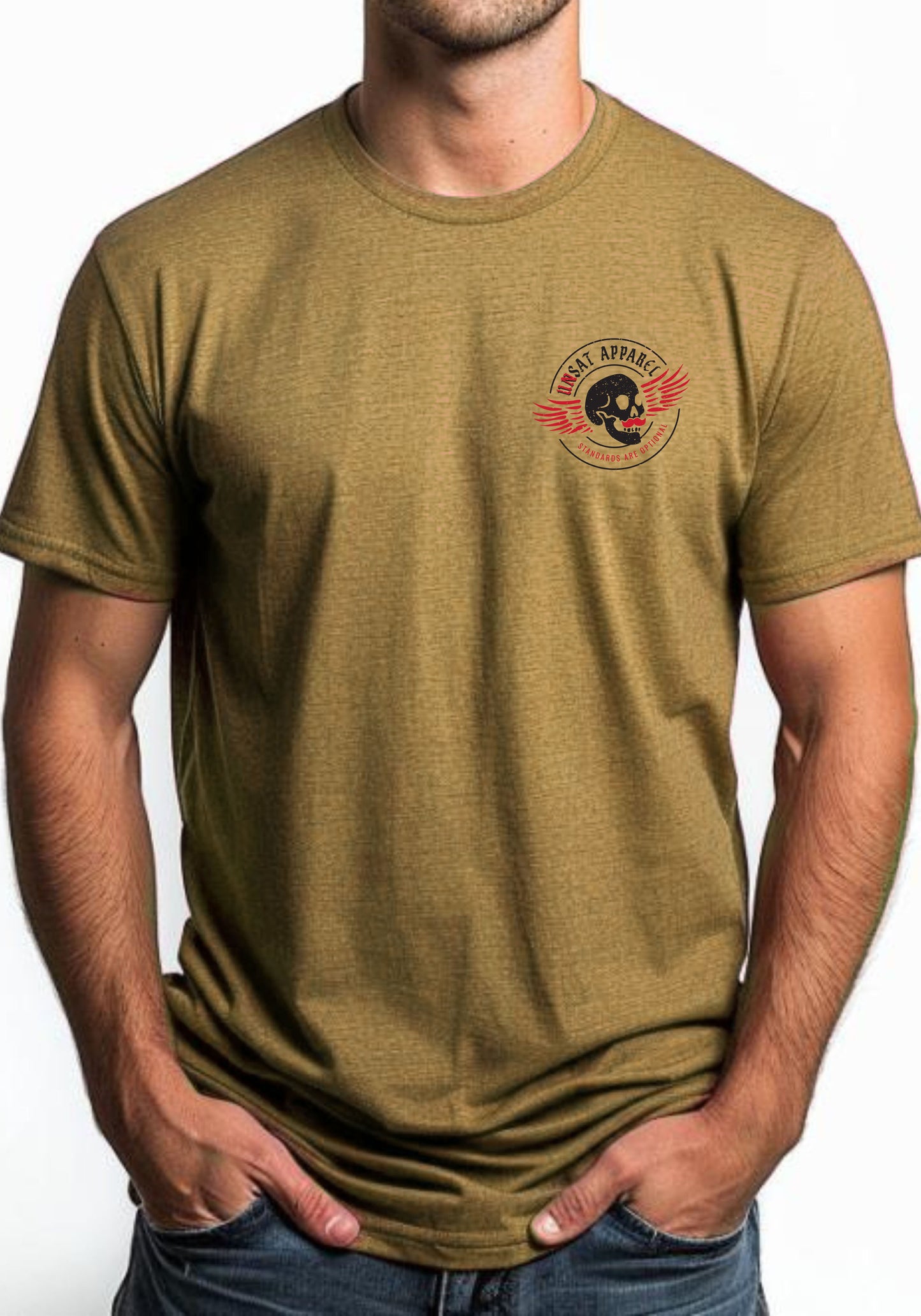 I'm with stuPId Coyote Brown Tee